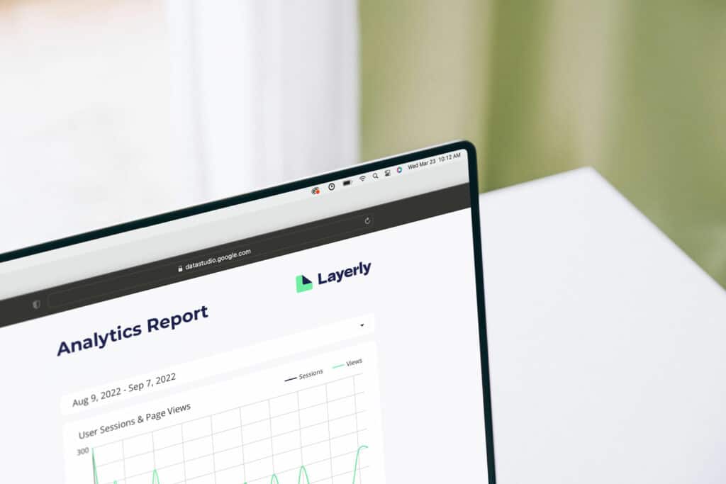 Layerly website Laptop Analytics