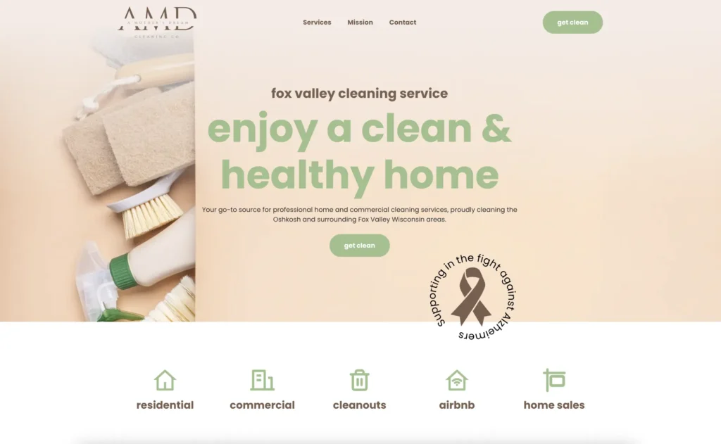 Layerly portfolio a mothers dream cleaning