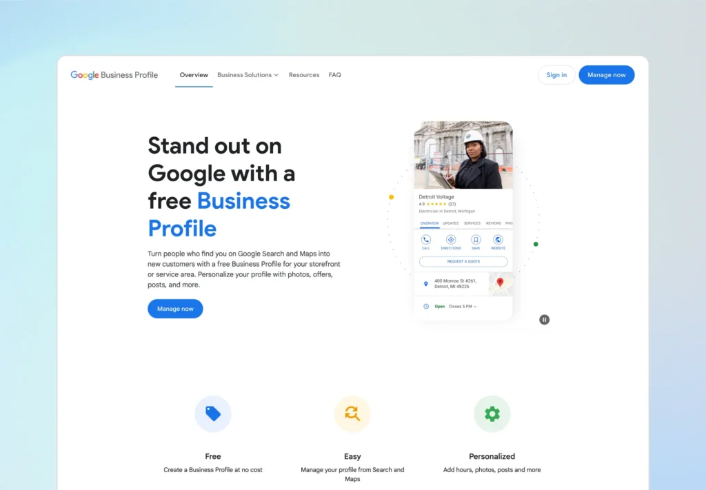 google business profile setup