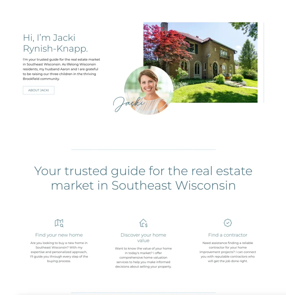 jacki real estate agent website