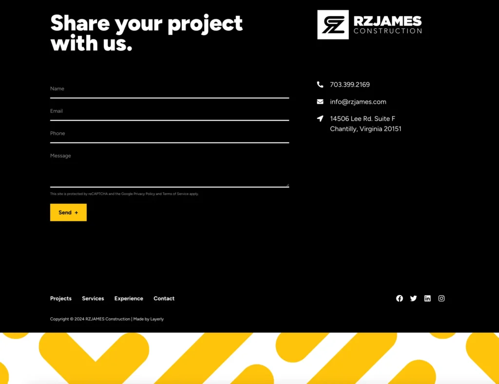 rzjames construction website