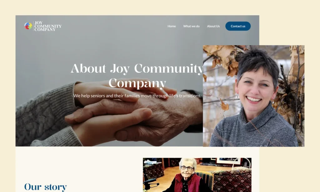 Joy community co website design
