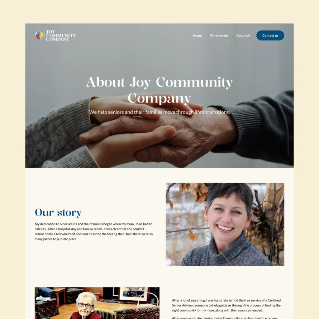 joy community co website design 5