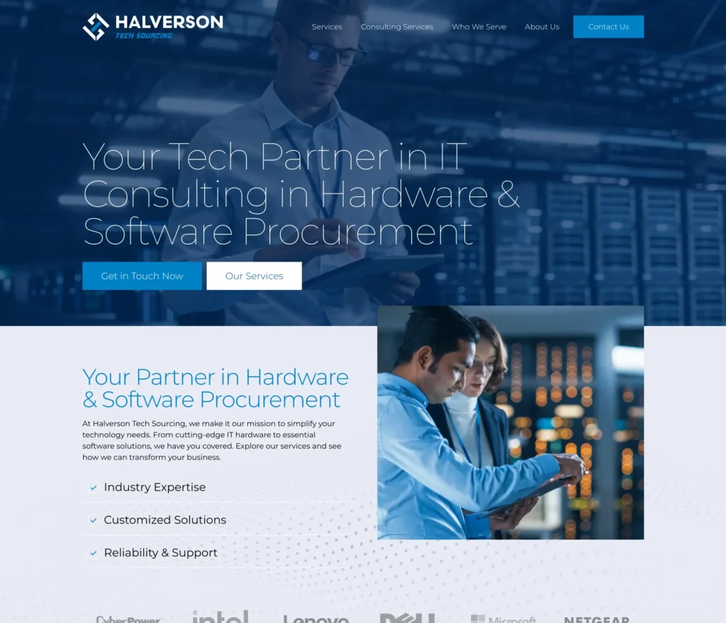 Layerly website portfolio sample halverson tech sourcing
