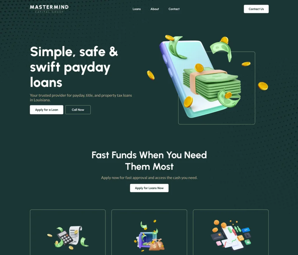 Layerly website portfolio sample mastermind capital