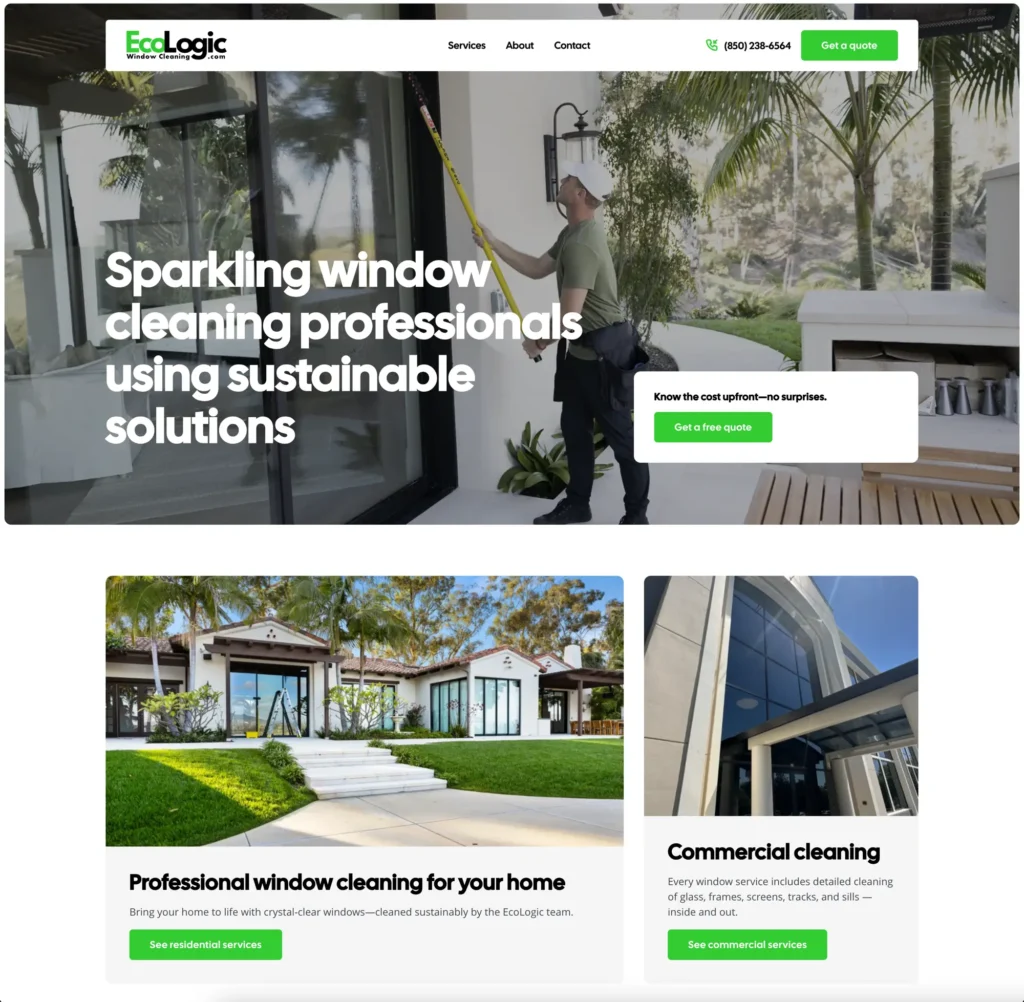 Ecologic window cleaning