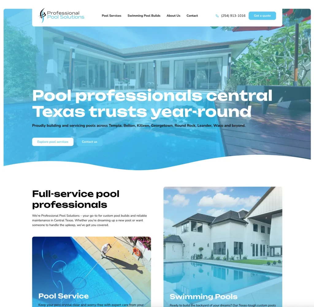 Professional pool solutions