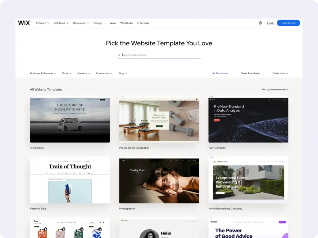Wix templates